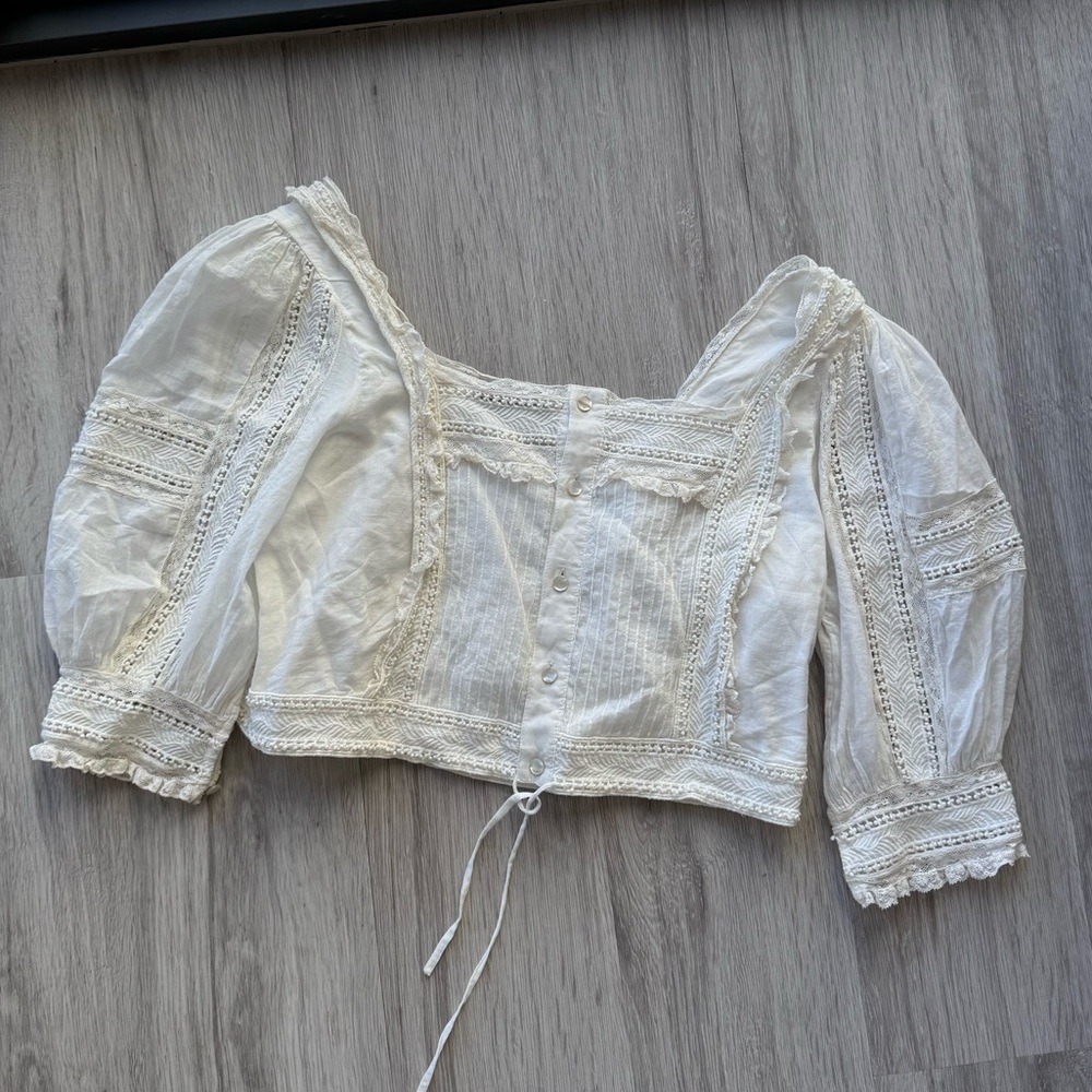 Polo Ralph Lauren Lace Cotton Blouse